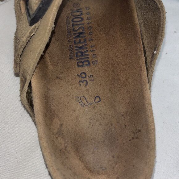 Birkenstock Arizona Stone Birkibuc Natural Leather Men's Women's Sandals EU 36 - Picture 7 of 12